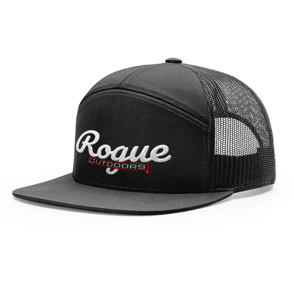 Rogue 7 Panel Black/White Blood Drip Hat