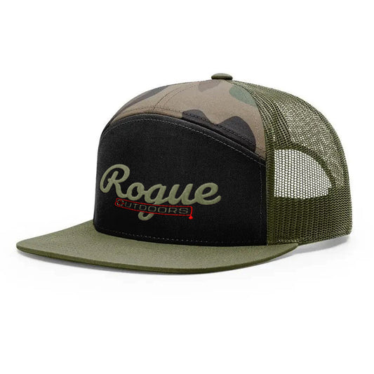 Rogue 7 Panel Camo/Olive Blood Drip Hat
