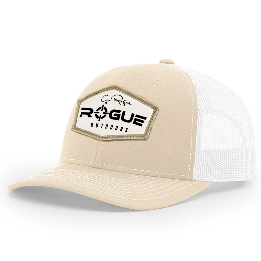 Rogue Almond/White Mesh Trucker - Rogue Shield Patch