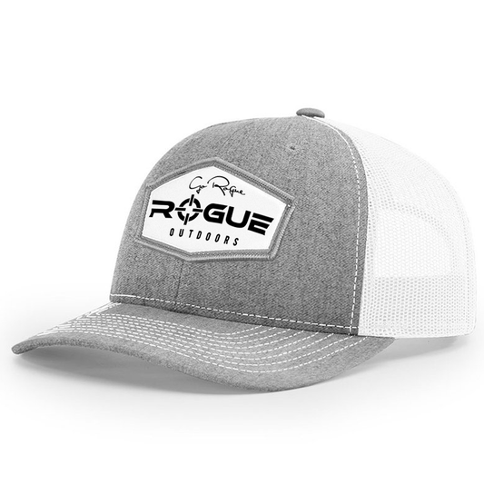 Rogue Grey/White Mesh Trucker - Rogue Shield Patch
